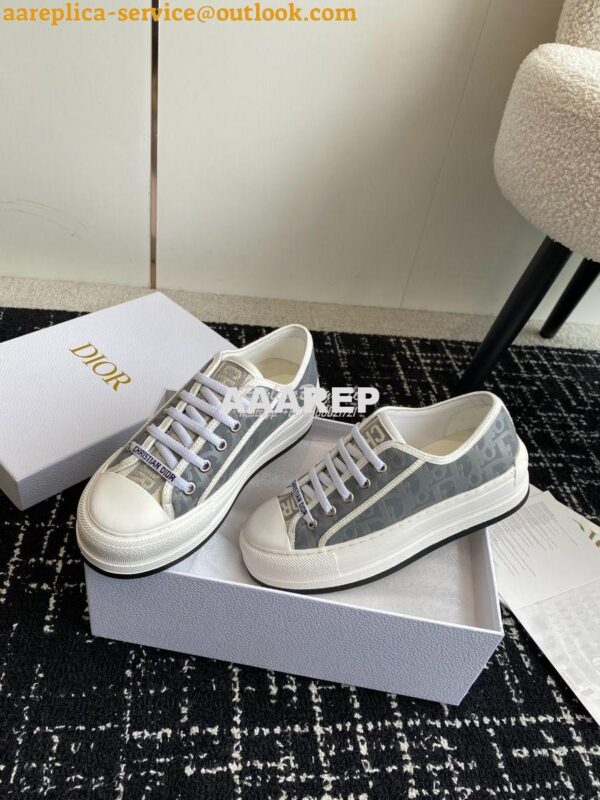 Replica Dior Walk'n'Dior Platform Sneaker Calfskin Textured with Dior 7