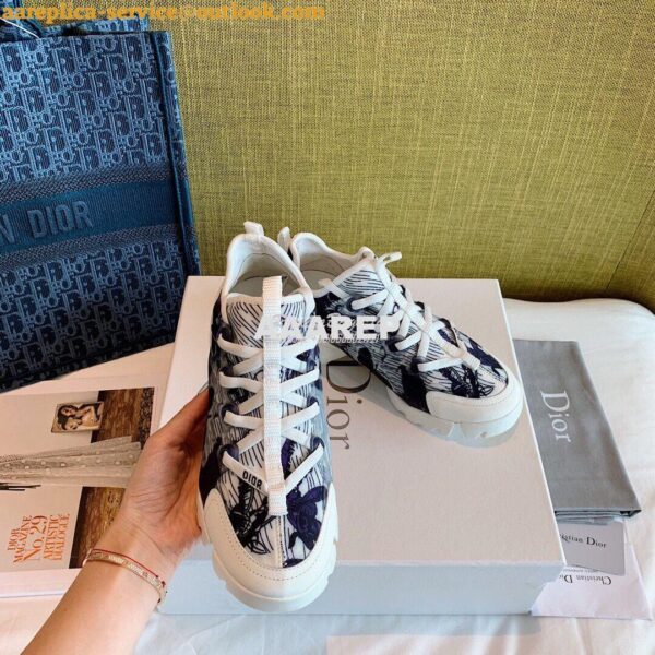 Replica Dior D-Connect Sneaker Technical Fabric Butterfly Print 3