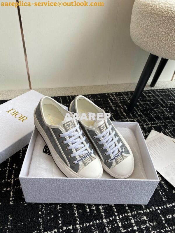 Replica Dior Walk'n'Dior Platform Sneaker Calfskin Textured with Dior 10