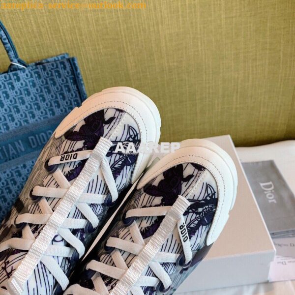 Replica Dior D-Connect Sneaker Technical Fabric Butterfly Print 4