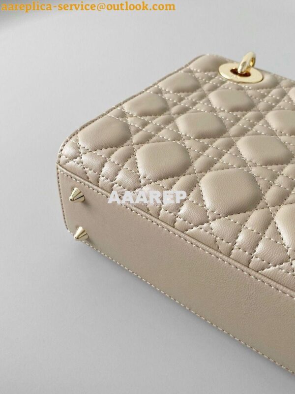 Replica Dior My ABCdior Lady Dior Bag M0538 Sand-Colored Cannage Lambs 9