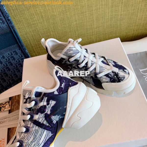 Replica Dior D-Connect Sneaker Technical Fabric Butterfly Print 7