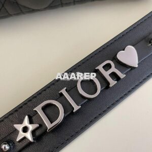 Replica Dior My ABCdior Lady Dior Bag M0538 Silver Hardware Black Cann 2