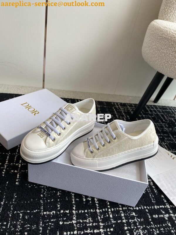 Replica Dior Walk'n'Dior Platform Sneaker Calfskin Textured with Dior 20