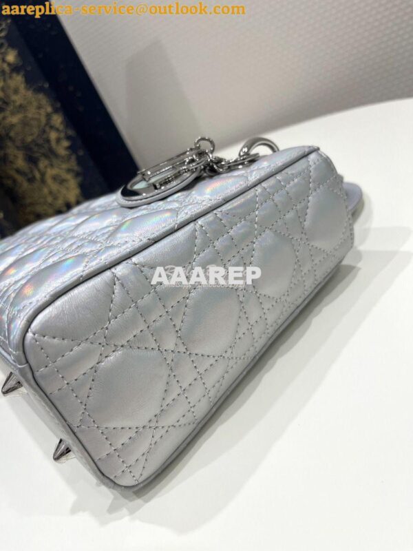 Replica Dior My ABCdior Lady Dior Bag M0538 Silver-Tone Iridescent and 4