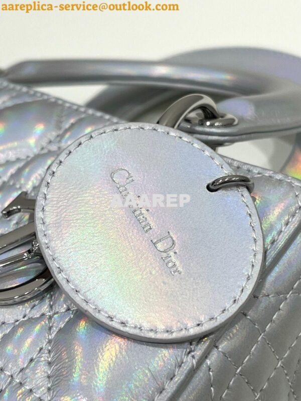 Replica Dior My ABCdior Lady Dior Bag M0538 Silver-Tone Iridescent and 6