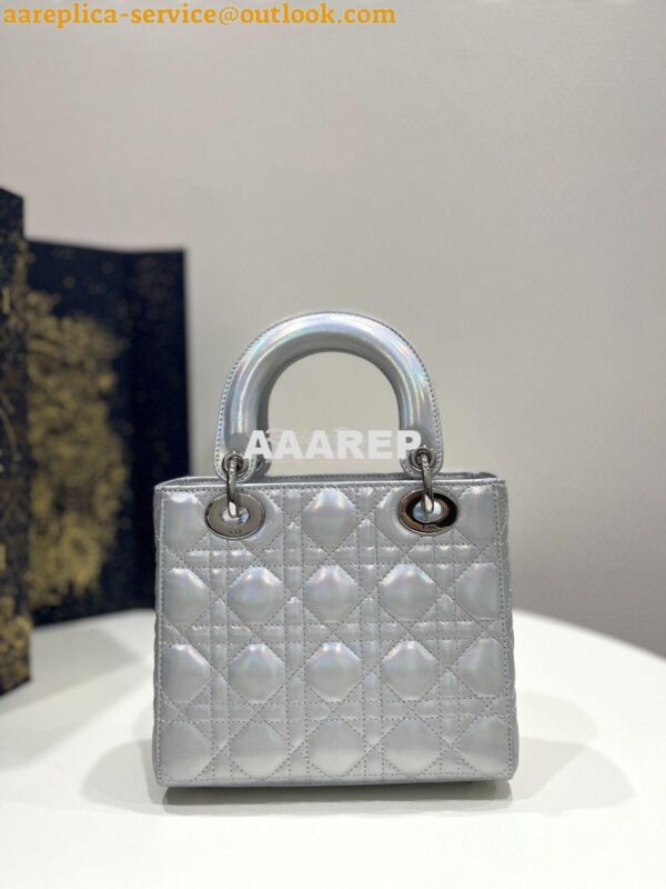 Replica Dior My ABCdior Lady Dior Bag M0538 Silver-Tone Iridescent and 11