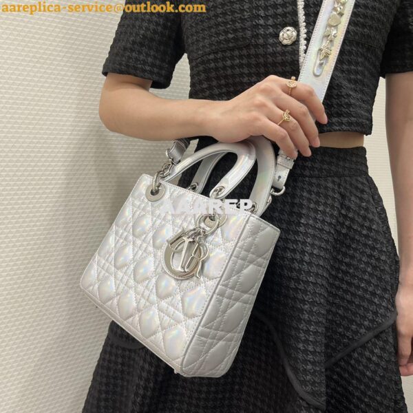 Replica Dior My ABCdior Lady Dior Bag M0538 Silver-Tone Iridescent and 13