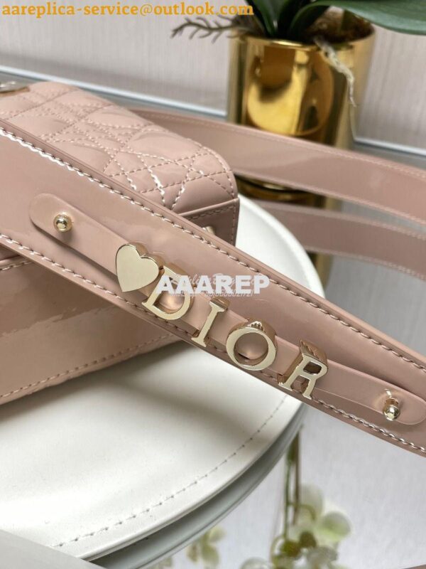 Replica Dior My ABCdior Lady Dior Bag Patent Calfskin M0538 Caramel Be 6