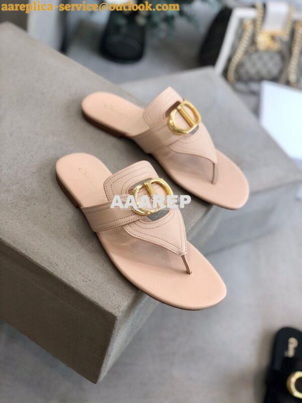 Replica Dior 30 Montaigne Flat Thong KCQ386 Nude 3