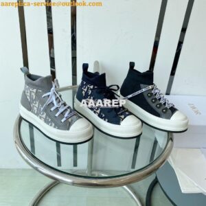 Replica Dior Walk'N'dior Platform Sneaker Oblique Technical Mesh and C