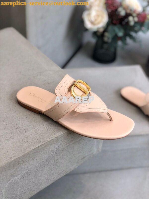 Replica Dior 30 Montaigne Flat Thong KCQ386 Nude 6