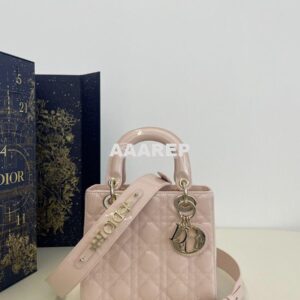 Replica Dior My ABCdior Lady Dior Bag Patent Calfskin M0538 Powder Pin