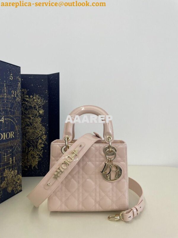 Replica Dior My ABCdior Lady Dior Bag Patent Calfskin M0538 Powder Pin 3