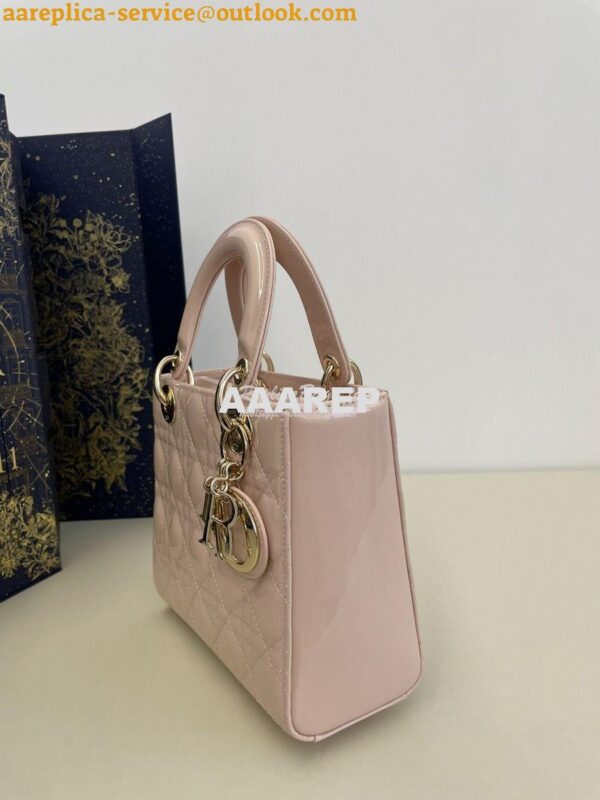 Replica Dior My ABCdior Lady Dior Bag Patent Calfskin M0538 Powder Pin 5