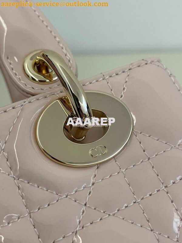 Replica Dior My ABCdior Lady Dior Bag Patent Calfskin M0538 Powder Pin 7