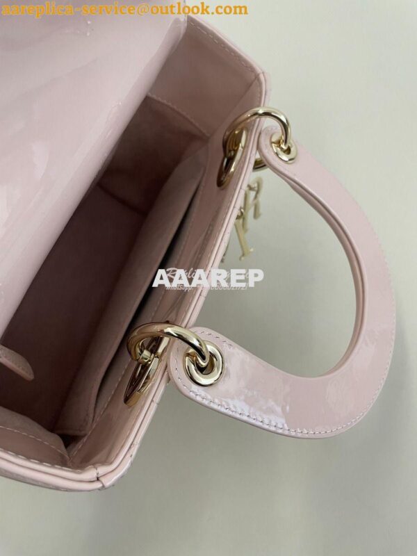 Replica Dior My ABCdior Lady Dior Bag Patent Calfskin M0538 Powder Pin 8