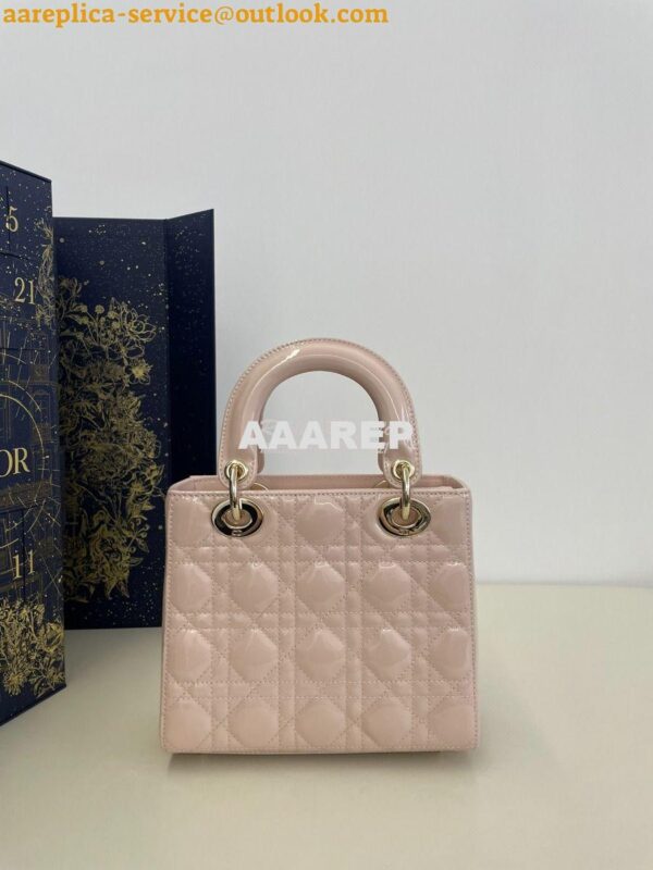 Replica Dior My ABCdior Lady Dior Bag Patent Calfskin M0538 Powder Pin 10