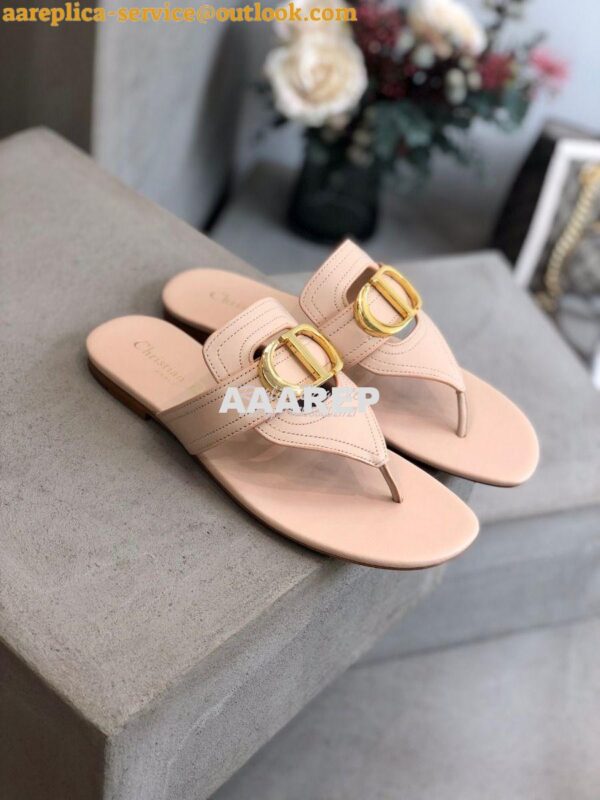 Replica Dior 30 Montaigne Flat Thong KCQ386 Nude 10