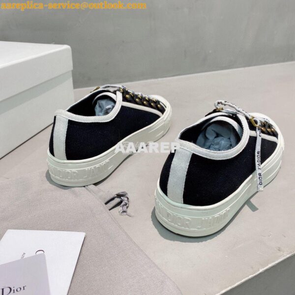 Replica Dior Walk'N'Dior Sneaker Black Cotton Canvas KCK177 9