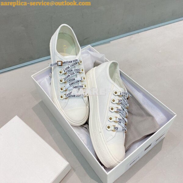 Replica Dior Walk'N'Dior Sneaker White Cotton Canvas KCK177 7