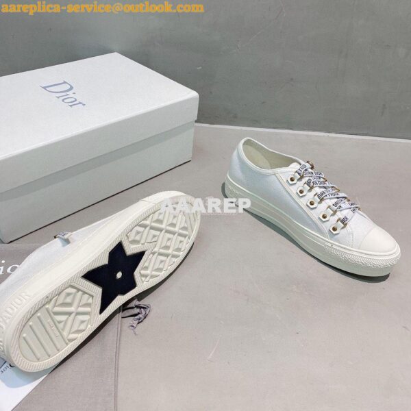 Replica Dior Walk'N'Dior Sneaker White Cotton Canvas KCK177 8