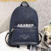 Replica Dior Navy Blue Oblique Jacquard Mini Saddle Backpack 2