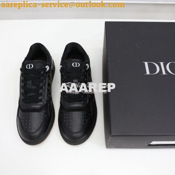 Replica Dior World Tour B27 Low-Top Sneaker Black Oblique Galaxy Leath 4