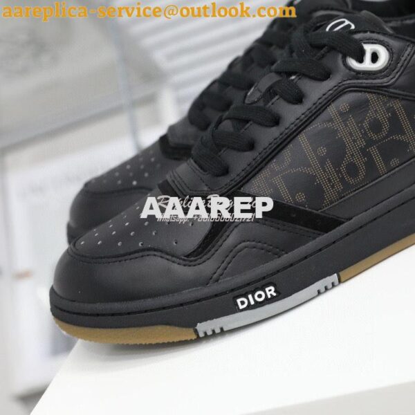 Replica Dior World Tour B27 Low-Top Sneaker Black Oblique Galaxy Leath 10