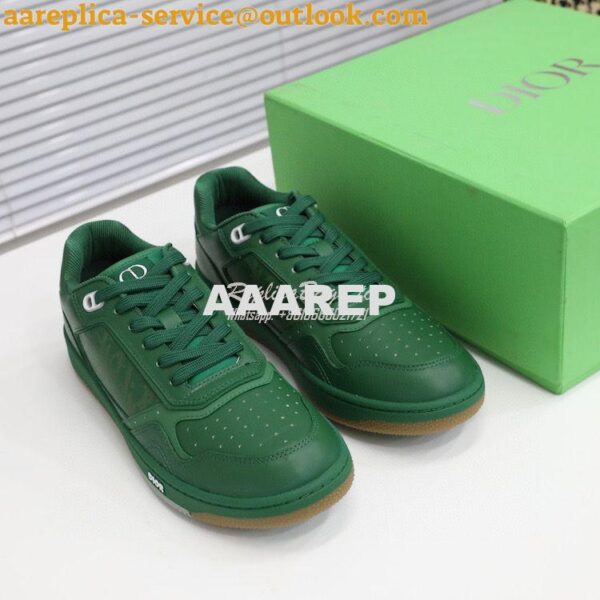 Replica Dior World Tour B27 Low-Top Sneaker Green Oblique Galaxy Leath 3
