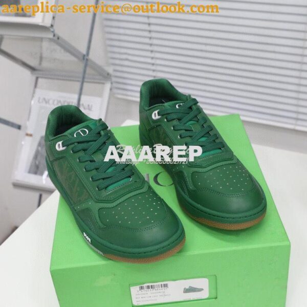 Replica Dior World Tour B27 Low-Top Sneaker Green Oblique Galaxy Leath 4