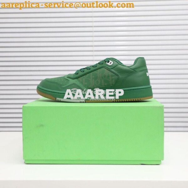 Replica Dior World Tour B27 Low-Top Sneaker Green Oblique Galaxy Leath 5