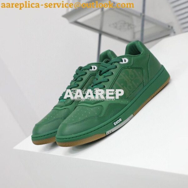 Replica Dior World Tour B27 Low-Top Sneaker Green Oblique Galaxy Leath 6