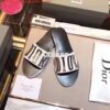 Replica Dior 81177 Dior 30 Montaigne Flat Thong Sandals Calfskin Navy Blue