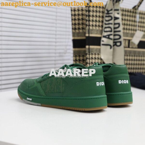 Replica Dior World Tour B27 Low-Top Sneaker Green Oblique Galaxy Leath 7