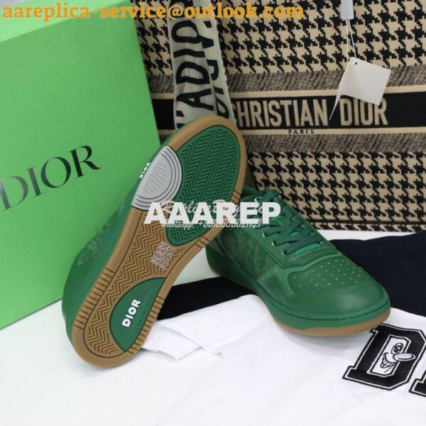 Replica Dior World Tour B27 Low-Top Sneaker Green Oblique Galaxy Leath 12