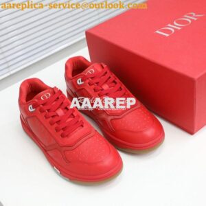 Replica Dior World Tour B27 Low-Top Sneaker Red Oblique Galaxy Leather