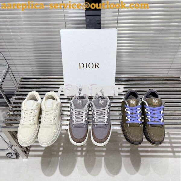 Replica Dior x ERL 2023 Suede Cannage Sneakers Men Female 3