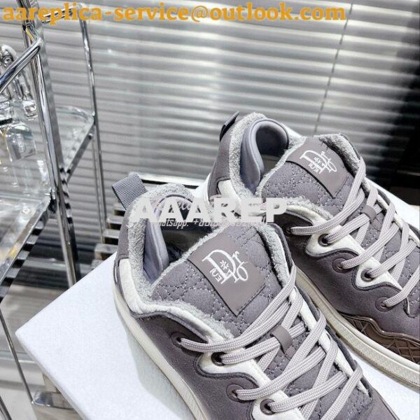 Replica Dior x ERL 2023 Suede Cannage Sneakers Men Female 18