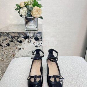 Replica Dior Aime Ballet Pump Black Patent Calfskin KCB805