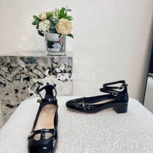 Replica Dior Aime Ballet Pump Black Patent Calfskin KCB805 2