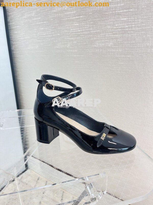 Replica Dior Aime Ballet Pump Black Patent Calfskin KCB805 8