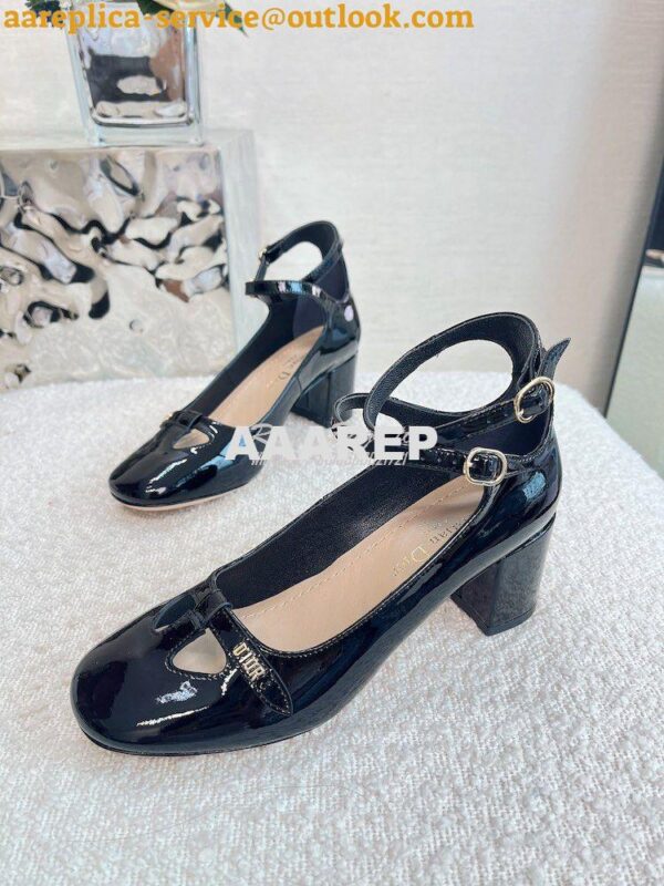 Replica Dior Aime Ballet Pump Black Patent Calfskin KCB805 10