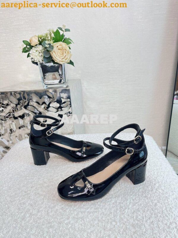 Replica Dior Aime Ballet Pump Black Patent Calfskin KCB805 12