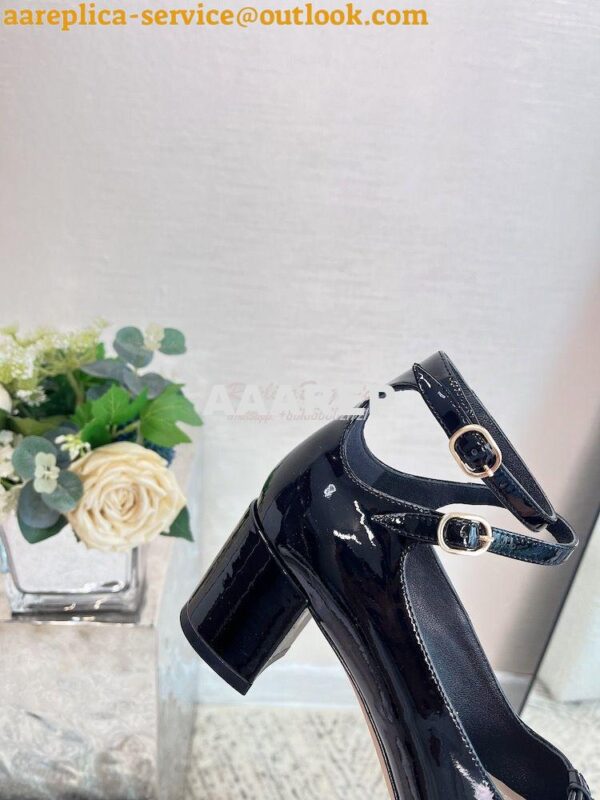 Replica Dior Aime Ballet Pump Black Patent Calfskin KCB805 13