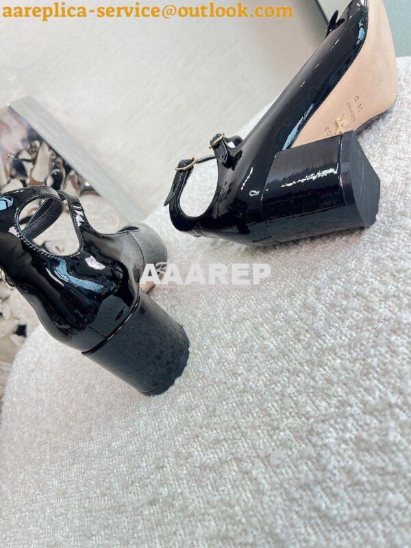 Replica Dior Aime Ballet Pump Black Patent Calfskin KCB805 14