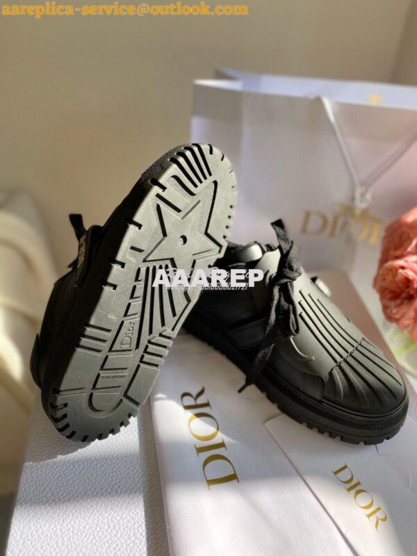 Replica DiorID Sneaker Black Rubber and Calfskin KCK278 10