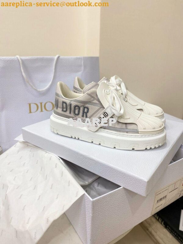 Replica DiorID Sneaker Gray Reflective Technical Fabric KCK309