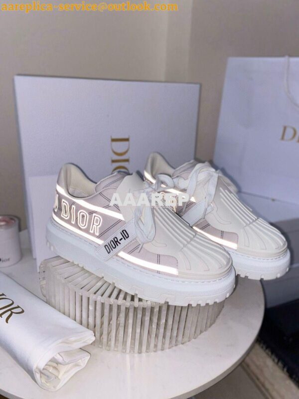 Replica DiorID Sneaker Gray Reflective Technical Fabric KCK309 4