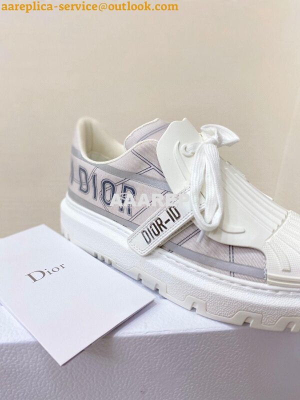 Replica DiorID Sneaker Gray Reflective Technical Fabric KCK309 5